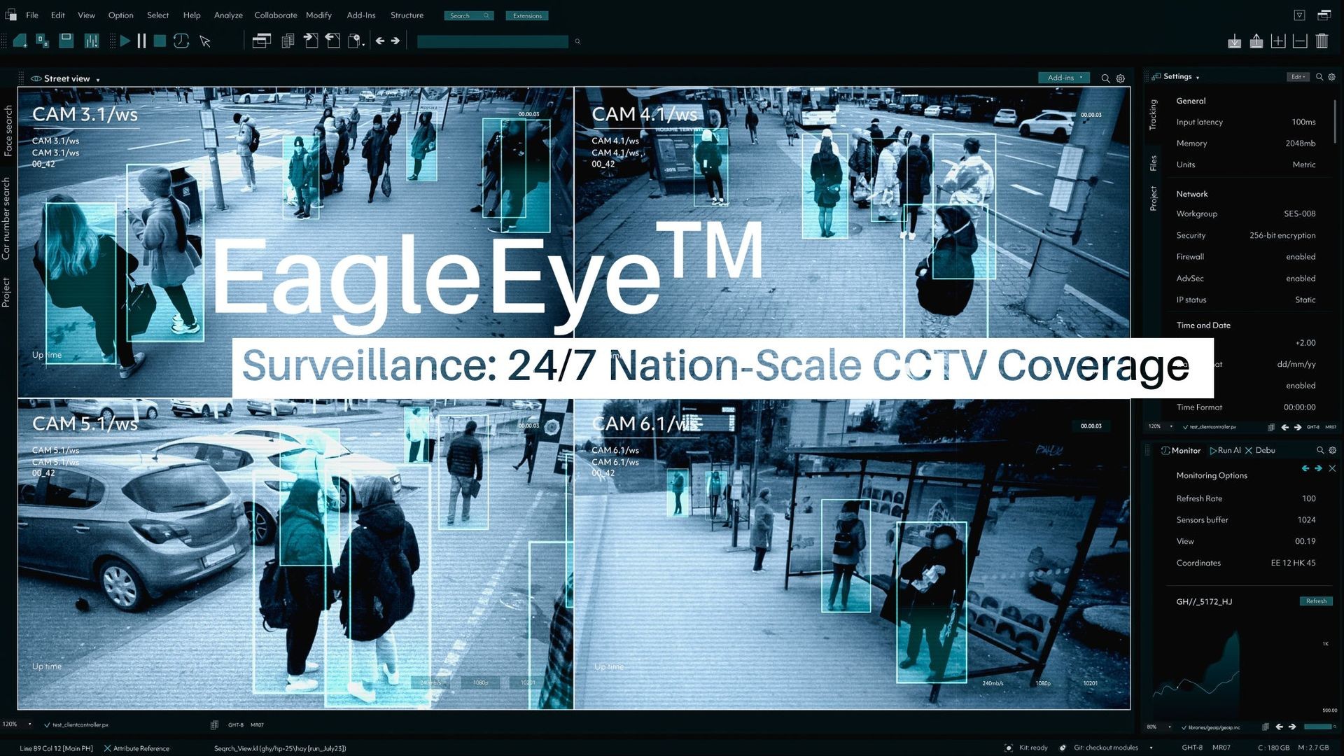 “EagleEye™ Surveillance: 24/7 Nation‑Scale CCTV Coverage”